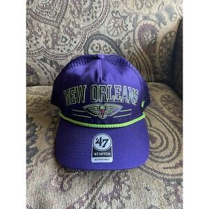 NWT '47 Brand New Orleans Pelicans Basketball NBA Retro Wave Logo Snapback Hat